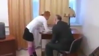 A Beautiful Girl Visits Her Headmaster For A Disciplinary Meeting